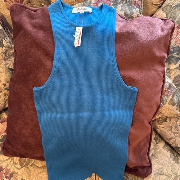 Madewell Tops - Madewell new Teal Ribbed Knit Tank with lots of stretch